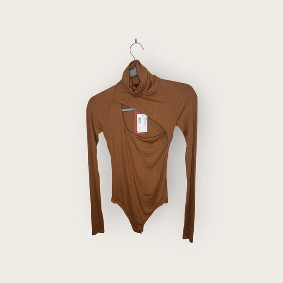 Alix NYC Carder Bodysuit in Cognac Size Small NWT - Picture 3 of 10